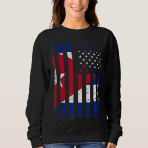 Sudadera Bandera cubana norteamericana cubana Rota Cuba