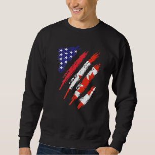 Sudadera Bandera cultivada de Canadá Estados Unidos Patrimo