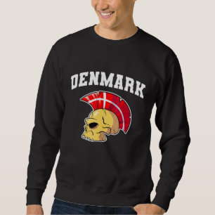 Sudadera Bandera Danmark Mohawk Skull Equipo nacional de Di