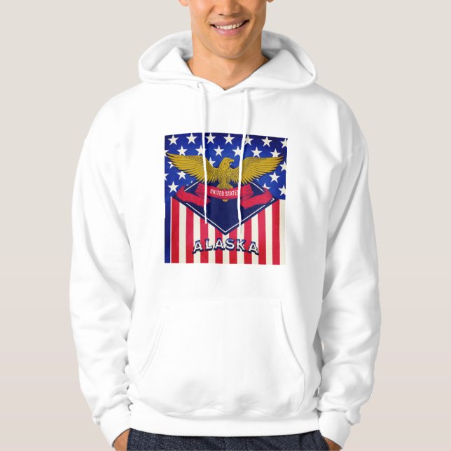 Sudadera Bandera de Alaska USA (Anverso)