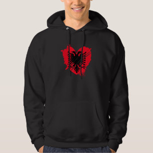 Sudadera Bandera de Albania Me Encanta Que Está En Mi Adn P