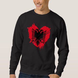 Sudadera Bandera de Albania Me Encanta Que Está En Mi Adn P