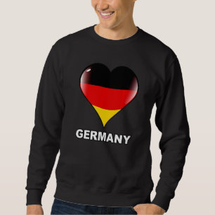 Sudadera Bandera de Alemania Deutschland Alemán I Love Cora