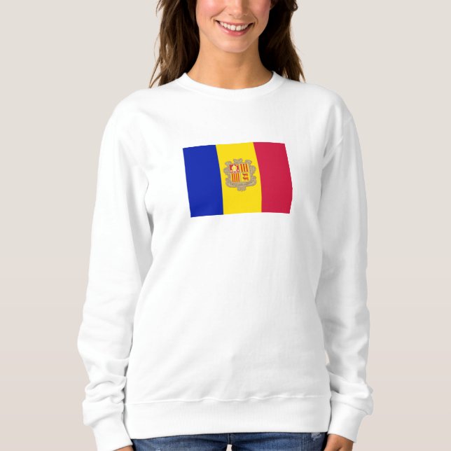 Sudadera Bandera de Andorra Patriótica (Anverso)