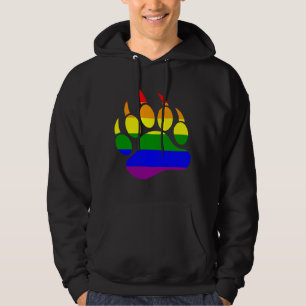 Sudadera Bandera de arcoíris de orgullo de oso gay pata de