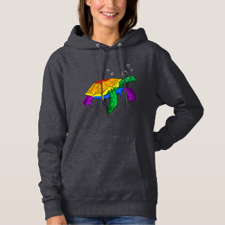 Sudadera Bandera de arcoíris del Orgullo Gay Tortuga marina