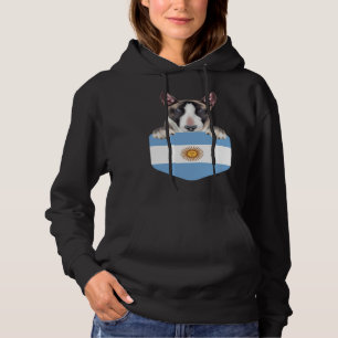 Sudadera Bandera de Argentina Miniatura Bull Terrier Perro
