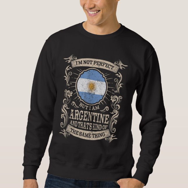 Sudadera Bandera de Argentina Orgullosos Hombres y Mujeres  (Anverso)