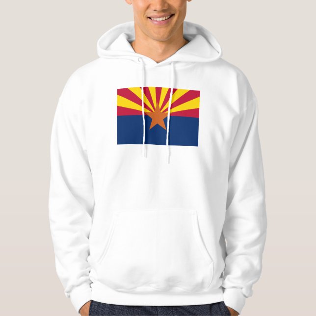 Sudadera Bandera de Arizona: Poniendo a Star Sun, el Estado (Anverso)