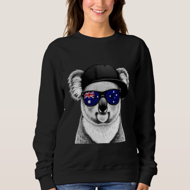 Sudadera Bandera de Australia Koala Australiano 2 (Anverso)