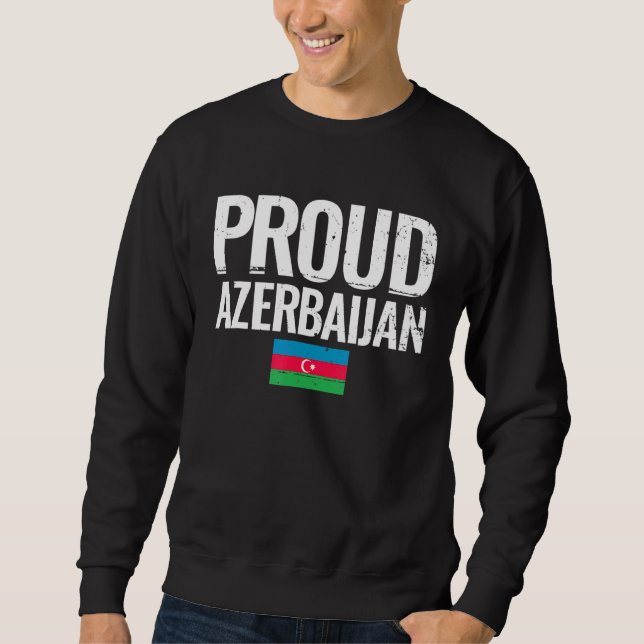 Sudadera Bandera de Azerbaiyán orgullosa (Anverso)