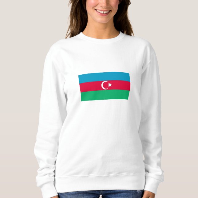 Sudadera Bandera de Azerbaiyán Patriótica (Anverso)
