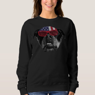Sudadera Bandera De Banda Estadounidense Rottweiler