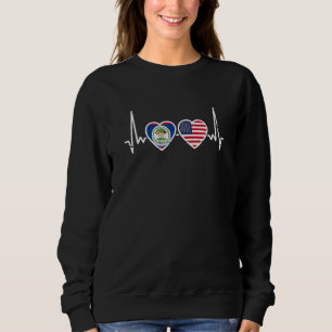 Sudadera Bandera de Belice EE. UU. Latido beliceño american