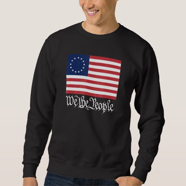 Sudadera Bandera de Betsy Ross Nosotros El Pueblo (Anverso)