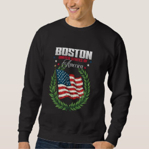Sudadera Bandera de Boston Estados Unidos de América