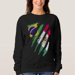 Sudadera Bandera de Brasil México Cultivado Patriota País R