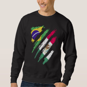 Sudadera Bandera de Brasil México Cultivado Patriota País R
