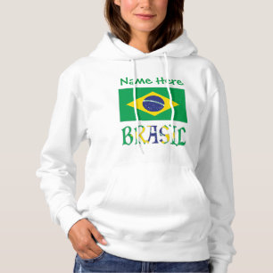Sudadera Bandera de Brasil Personalizada Nombre Brasil