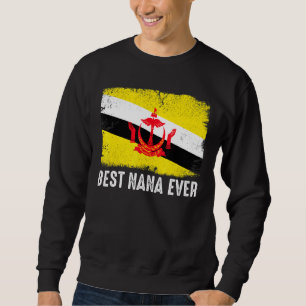 Sudadera Bandera de Brunéi angustiada mejor patriota de Nan