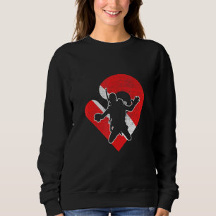 Sudadera Bandera de buceo Corazón Scuba Buceador Subacuátic