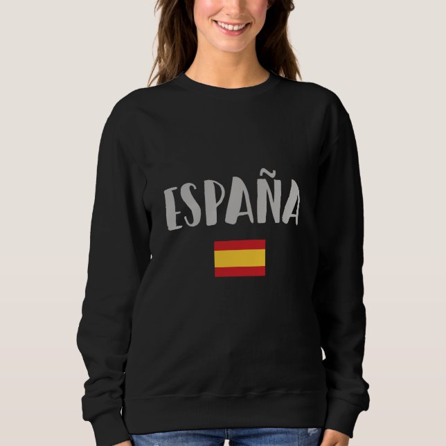 Sudadera Bandera de camiseta de hinchas de fútbol de España (Anverso)