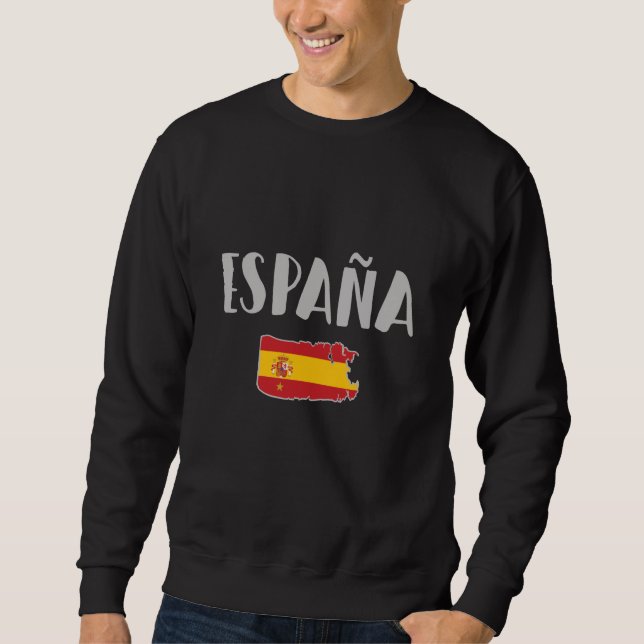 Sudadera Bandera de camiseta de hinchas de fútbol de España (Anverso)