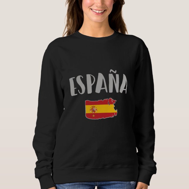 Sudadera Bandera de camiseta de hinchas de fútbol de España (Anverso)