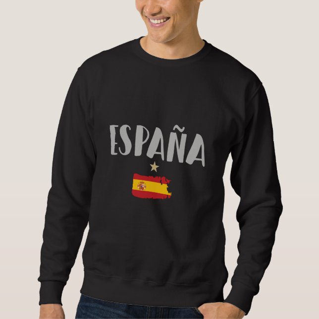 Sudadera Bandera de camiseta de hinchas de fútbol de España (Anverso)