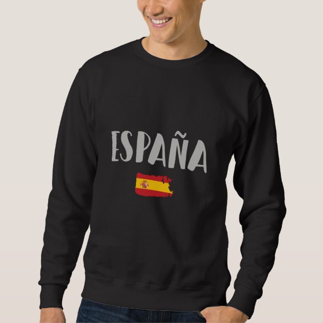 Sudadera Bandera de camiseta de hinchas de fútbol de España (Anverso)