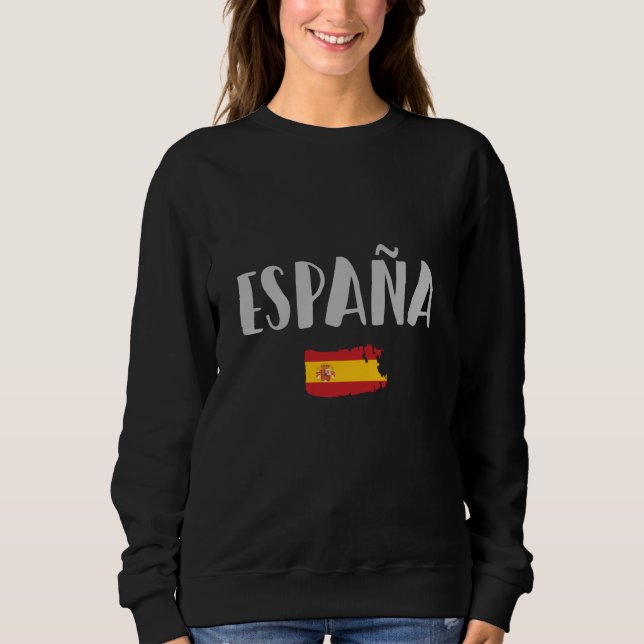 Sudadera Bandera de camiseta de hinchas de fútbol de España (Anverso)