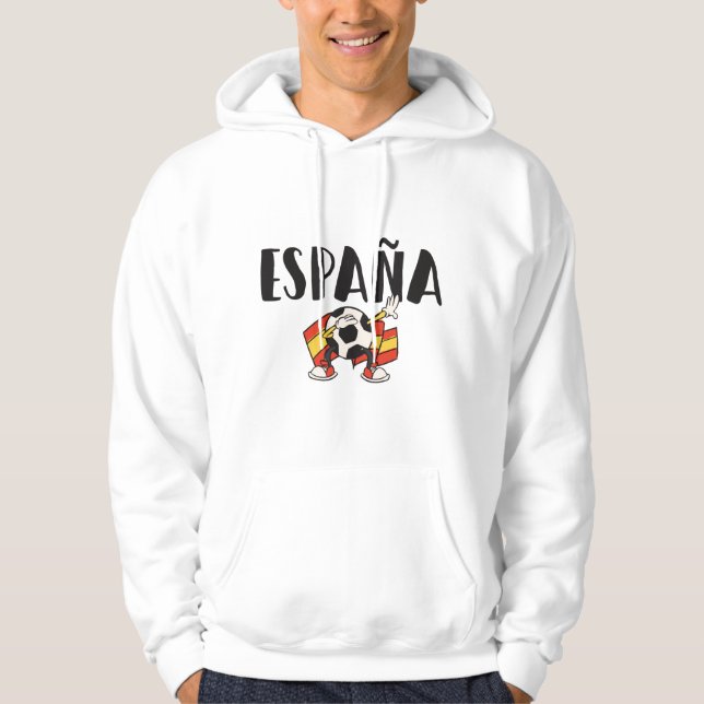 Sudadera Bandera de camiseta de hinchas de fútbol de España (Anverso)