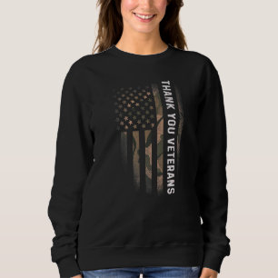 Sudadera Bandera de camo norteamericana patriótica Gracias