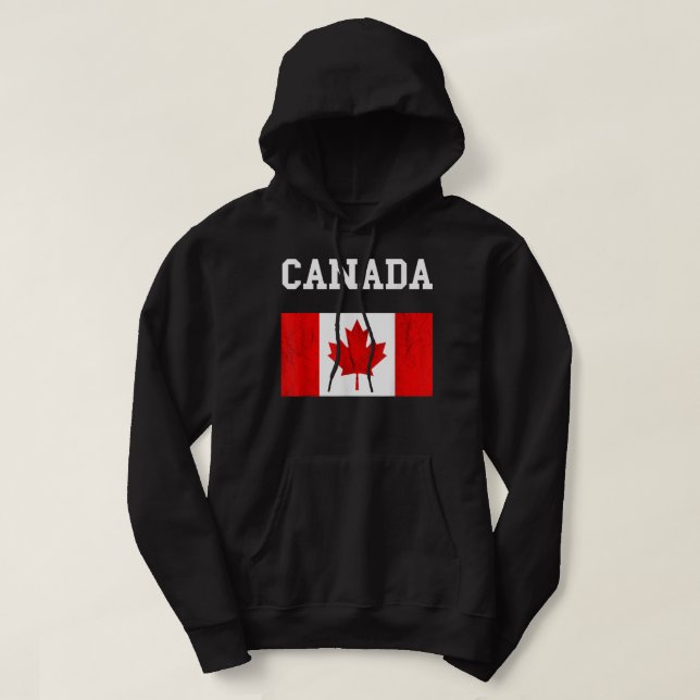 Sudadera Bandera de Canadá Bandera de Canadá Rodea Maple Le (Diseño del anverso)