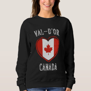 Sudadera Bandera de Canadá Corazón Val du2019Or Ciudad