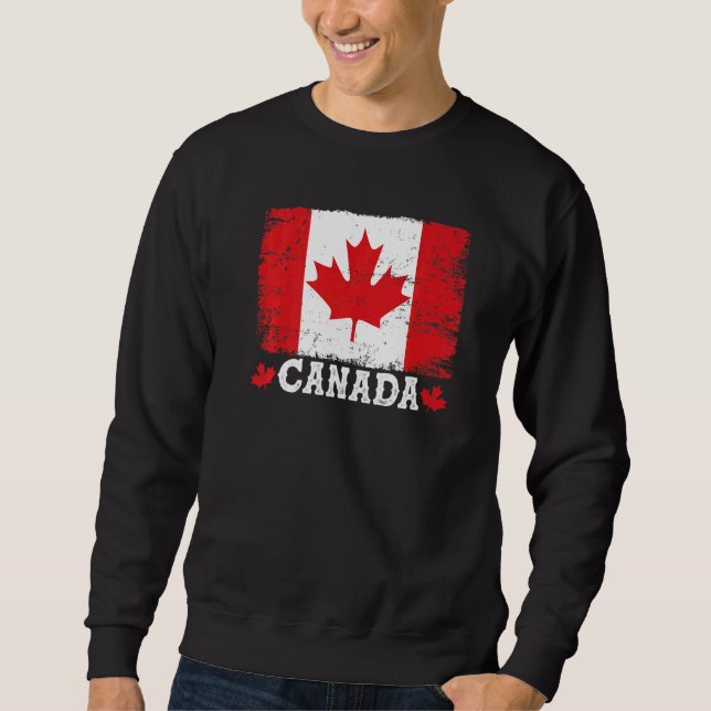 Sudadera Bandera de Canadá de hoja de arce canadiense de vi (Anverso)