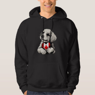 Sudadera Bandera de Canadá Orgullo canadiense Corazón Perro