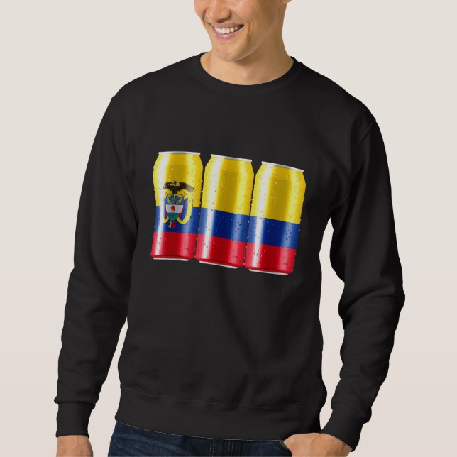 Sudadera Bandera De Cerveza De Colombia En Una Caña - Poder (Anverso)