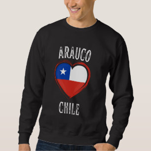 Sudadera Bandera de Chile Corazón Ciudad de Arauco