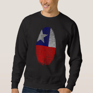 Sudadera Bandera De Chile Huella Detrás Está En Mi Adn Para