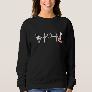 Sudadera Bandera de Chile Palestina latido del corazón chil