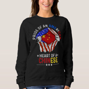 Sudadera Bandera de China en Estados Unidos de América chin