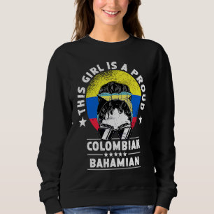 Sudadera Bandera de Colombia Bahamas engendró mujeres Chica