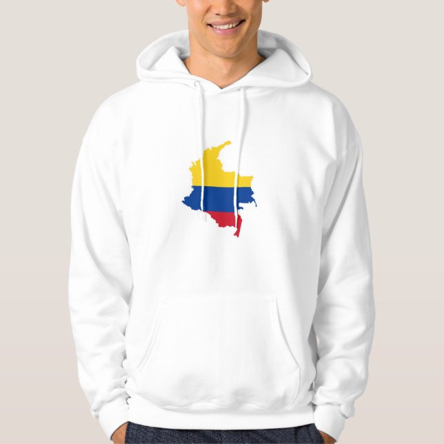 Sudadera Bandera de Colombia, Mapa Colombiano, Mapa, Colomb (Anverso)