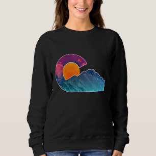 Sudadera Bandera de Colorado inspiró a Longs Peak Colorado