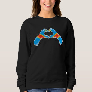 Sudadera Bandera de Congo Corazón congoleño 2