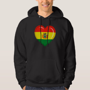 Sudadera Bandera de Corazón Corto Bolivia Hombres Patriotas