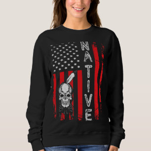 Sudadera Bandera de cosecha del Día Nativo Estadounidense U