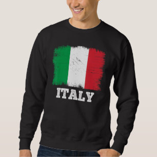 Sudadera Bandera de cosecha Italia País Bandera retro Itali