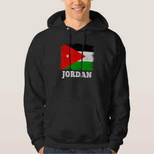 Sudadera Bandera de cosecha Jordania País Bandera retro Jor
